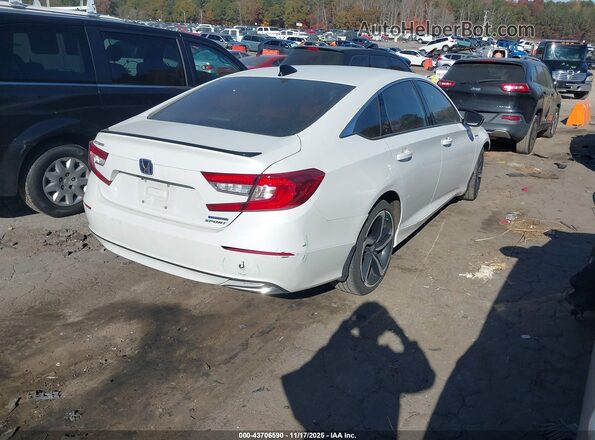 1HGCV3F29NA045286 2022 HONDA ACCORD HYBRID Белый Задняя правая четверть