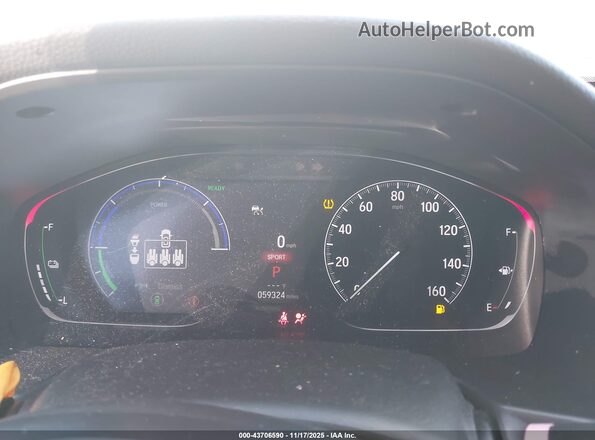 1HGCV3F29NA045286 2022 HONDA ACCORD HYBRID Белый Вид задних сидений
