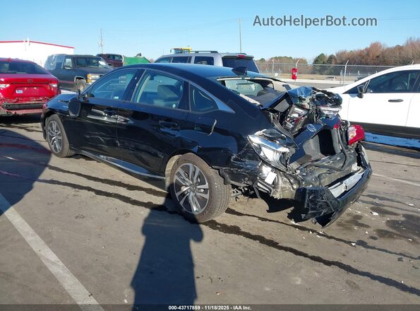 1HGCV3F42KA007637 2019 HONDA ACCORD HYBRID Black Rear left