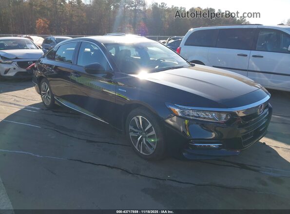 1HGCV3F42KA007637 2019 HONDA ACCORD HYBRID Black Front right