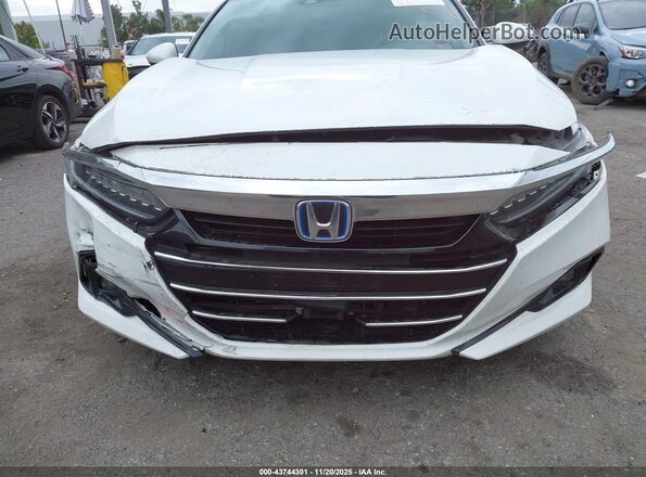 1HGCV3F42MA011559 2021 HONDA ACCORD HYBRID Белый Вид спереди