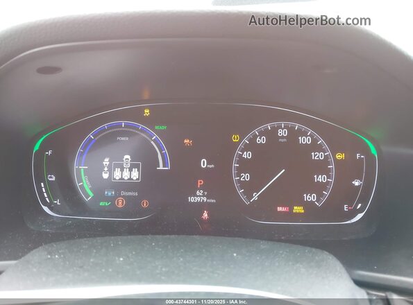1HGCV3F42MA011559 2021 HONDA ACCORD HYBRID Белый Вид задних сидений