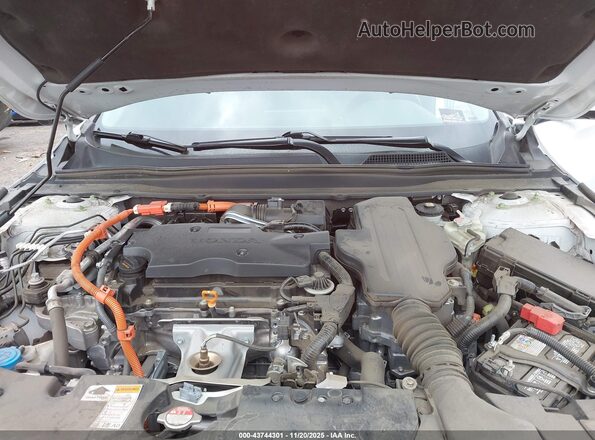 1HGCV3F42MA011559 2021 HONDA ACCORD HYBRID Белый Вид сзади