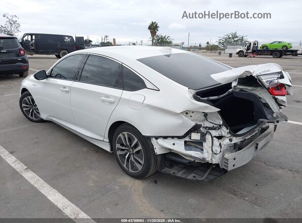 1HGCV3F43MA002630 2021 HONDA ACCORD HYBRID Белый Задняя левая четверть