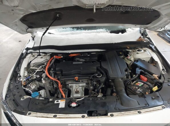1HGCV3F47KA000747 2019 HONDA ACCORD HYBRID White Rear view