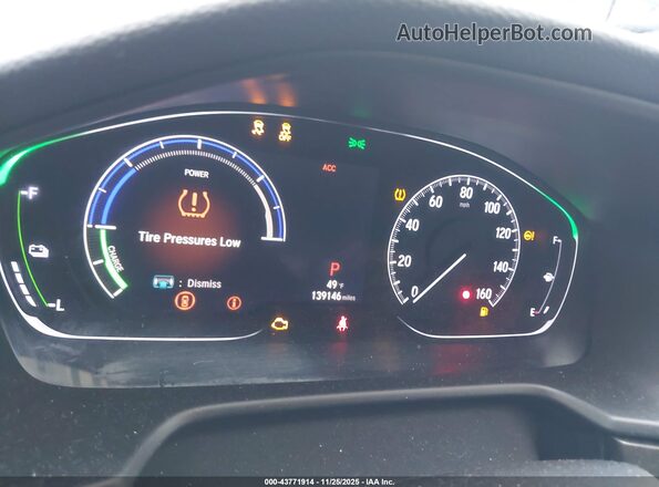 1HGCV3F49KA006503 2019 HONDA ACCORD HYBRID White უკანა სავარძლების ხედი