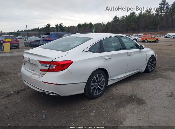 1HGCV3F49KA006503 2019 HONDA ACCORD HYBRID White უკანა მარჯვენა