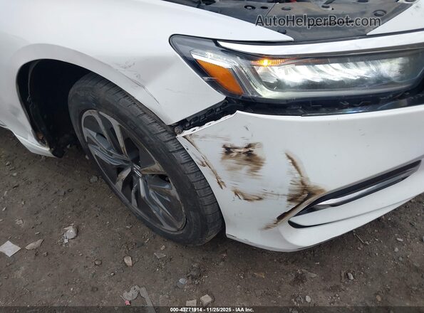 1HGCV3F49KA006503 2019 HONDA ACCORD HYBRID White წინა ხედი