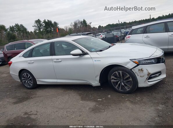 1HGCV3F49KA006503 2019 HONDA ACCORD HYBRID White უკანა სალონის ხედი