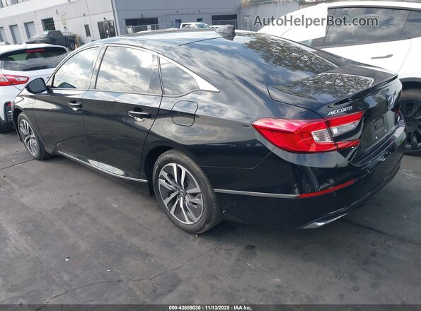 1HGCV3F51MA015143 2021 HONDA ACCORD HYBRID Черный Задняя левая четверть