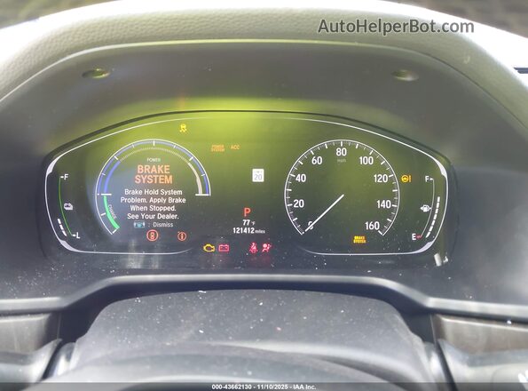 1HGCV3F52JA016376 2018 HONDA ACCORD HYBRID Серебряный Вид задних сидений