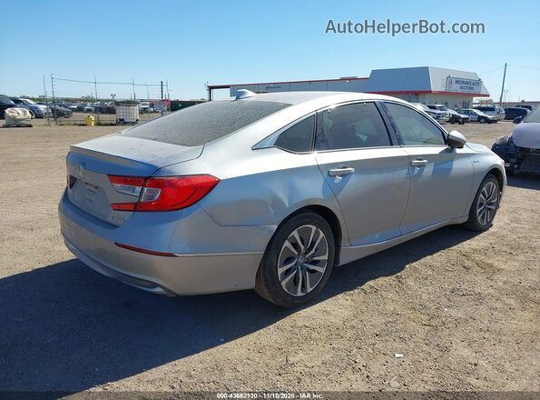 1HGCV3F52JA016376 2018 HONDA ACCORD HYBRID Серебряный Задняя правая четверть