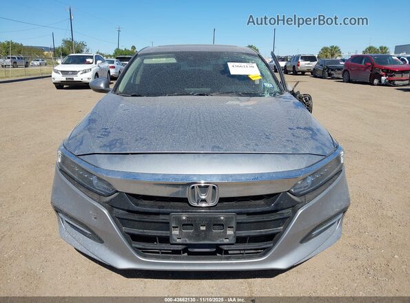 1HGCV3F52JA016376 2018 HONDA ACCORD HYBRID Серебряный Вид задней части салона