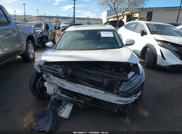 1HGCV3F55MA010186 2021 HONDA ACCORD HYBRID Белый Вид задней части салона