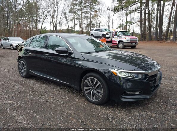 1HGCV3F5XLA009551 2020 HONDA ACCORD HYBRID Черный Передняя правая четверть