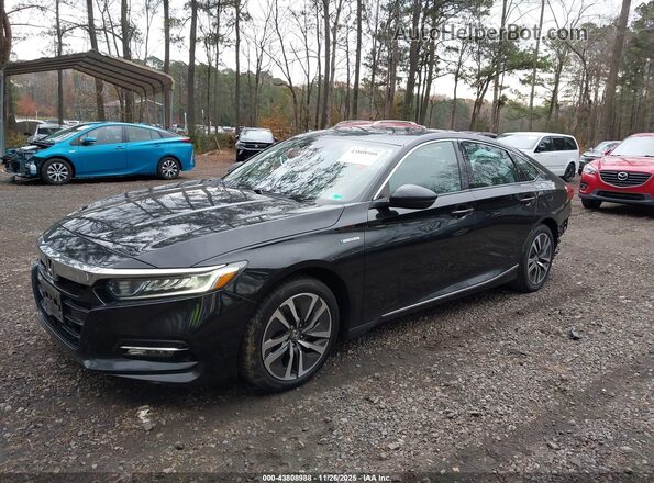 1HGCV3F5XLA009551 2020 HONDA ACCORD HYBRID Черный Передняя левая четверть