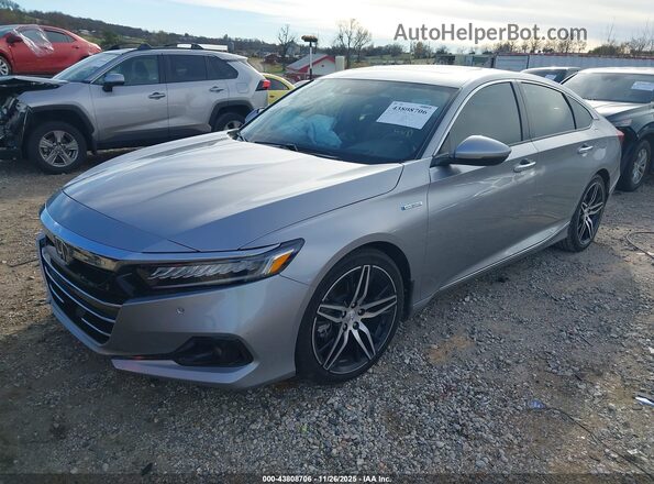 1HGCV3F94NA010927 2022 HONDA ACCORD HYBRID Silver Przód lewy