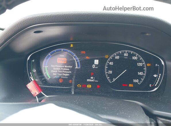 1HGCV3F94NA010927 2022 HONDA ACCORD HYBRID Silver Widok tylnych siedzeń