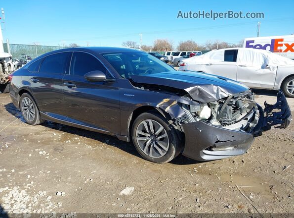 1HGCV3F96LA002003 2020 HONDA ACCORD HYBRID Серый Передняя правая четверть