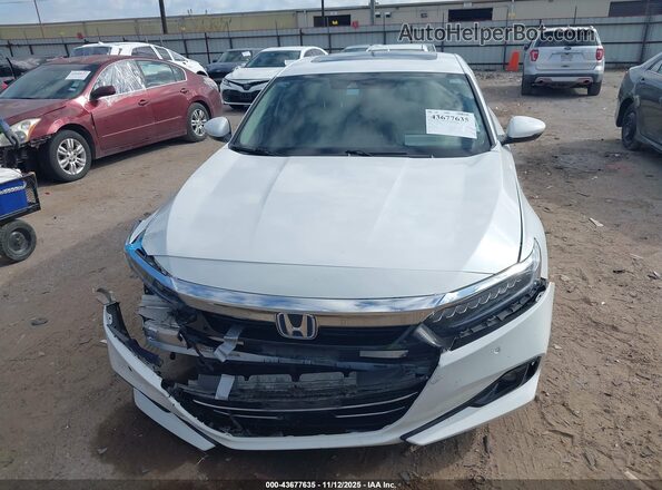 1HGCV3F9XNA029675 2022 HONDA ACCORD HYBRID Белый Вид щитка приборов