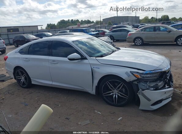 1HGCV3F9XNA029675 2022 HONDA ACCORD HYBRID Белый Вид задней части салона