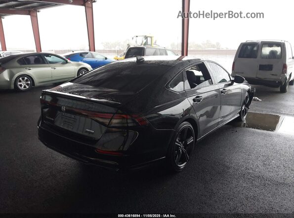 1HGCY2F71SA043038 2025 HONDA ACCORD HYBRID Black Tył prawy