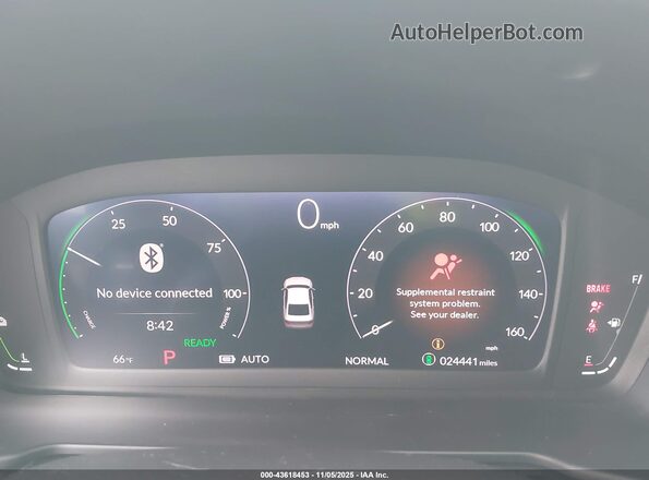 1HGCY2F76PA036786 2023 HONDA ACCORD HYBRID Серый Вид задних сидений