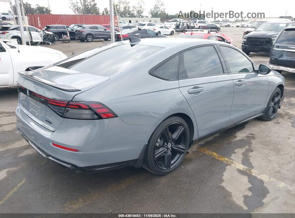 1HGCY2F76PA036786 2023 HONDA ACCORD HYBRID Серый Задняя правая четверть