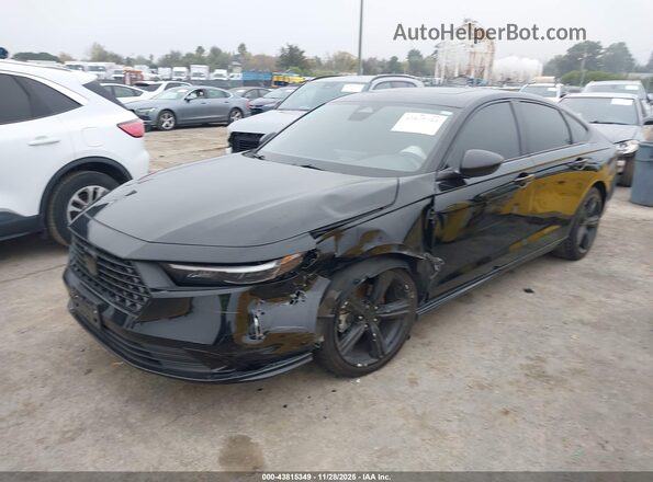 1HGCY2F79RA042567 2024 HONDA ACCORD HYBRID Черный Передняя левая четверть