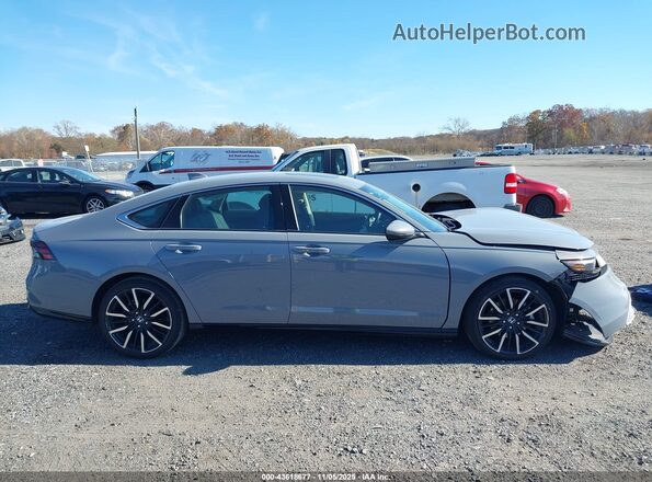 1HGCY2F86PA034559 2023 HONDA ACCORD HYBRID Серый Вид задней части салона