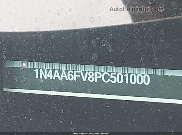 1N4AA6FV8PC501000 2023 NISSAN MAXIMA PLATINUM Белый 