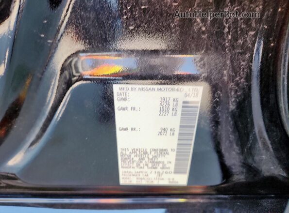 1N4AL3AP0JC236260 2018 NISSAN ALTIMA Черный Вид наклейки с VIN-кодом