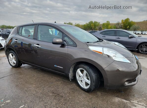 1N4AZ0CP7GC305271 2016 NISSAN LEAF Коричневый Передняя правая четверть
