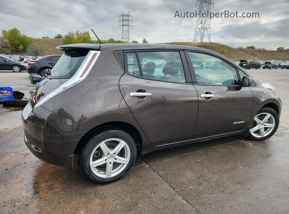 1N4AZ0CP7GC305271 2016 NISSAN LEAF Коричневый Задняя правая четверть