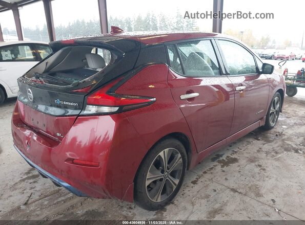1N4AZ1CP9JC313594 2018 NISSAN LEAF Красный Задняя правая четверть