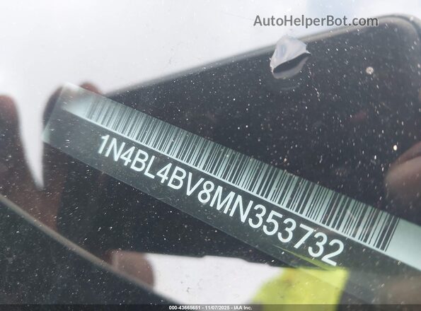 1N4BL4BV8MN353732 2021 NISSAN ALTIMA Gray Widok komory silnika