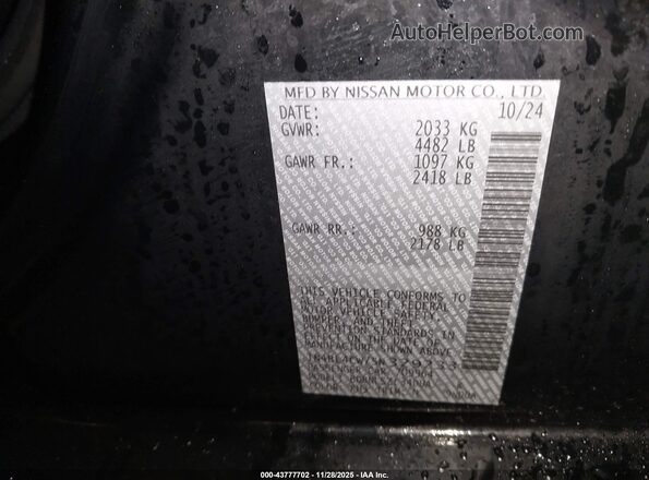 1N4BL4CW7SN329233 2025 NISSAN ALTIMA Черный Вид подкапотного пространства