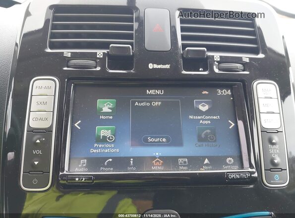 1N4BZ0CP1HC308897 2017 NISSAN LEAF Серебряный Панорамный вид салона 360°