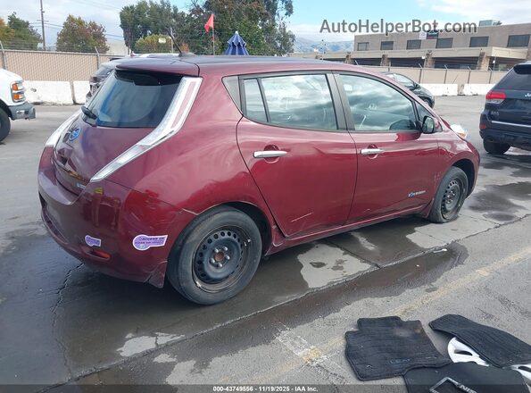 1N4BZ0CP3HC310747 2017 NISSAN LEAF Бордовый Задняя правая четверть