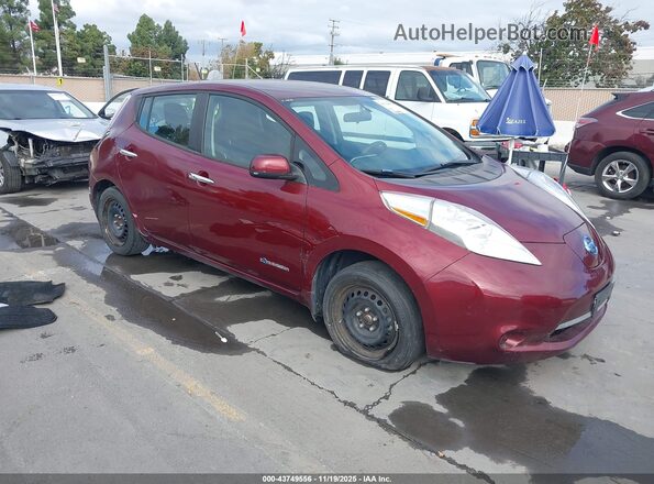1N4BZ0CP3HC310747 2017 NISSAN LEAF Бордовый Передняя правая четверть