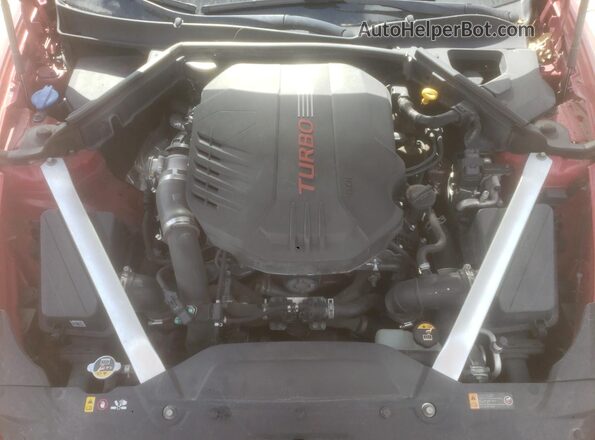 KNAE55LC3J6011676 2018 KIA STINGER Red Engine compartment view