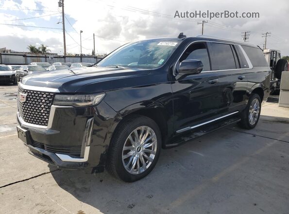 1GYS3KKL5MR386798 2021 CADILLAC ESCALADE Черный Передняя левая четверть