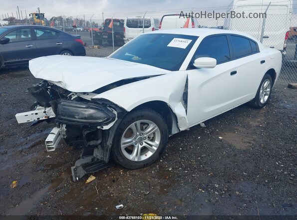 2C3CDXBG7NH161196 2022 DODGE CHARGER White წინა მარცხენა ხედი სამი მეოთხედიდან