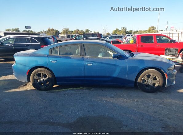 2C3CDXBGXNH197383 2022 DODGE CHARGER Blue Instrument cluster view