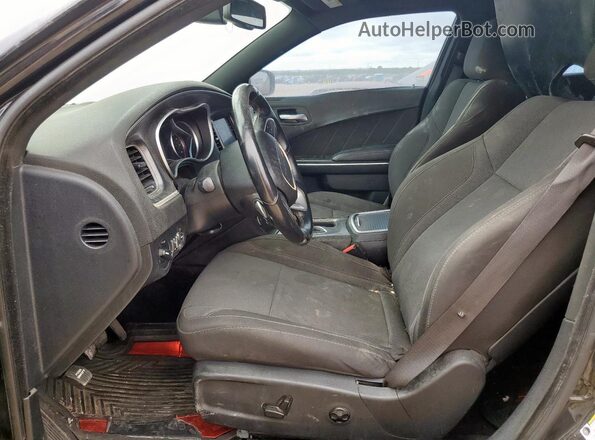 2C3CDXCT1JH158090 2018 DODGE CHARGER Черный Вид салона спереди