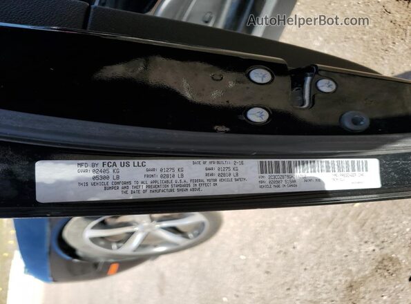 2C3CDZBT9GH164712 2016 DODGE CHALLENGER Black Widok komory silnika