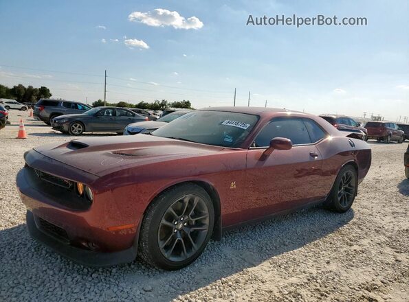 2C3CDZFJ2MH609991 2021 DODGE CHALLENGER Burgundy Առջևի ձախ երեք քառորդ տեսարան