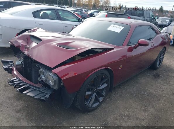 2C3CDZFJ6KH656485 2019 DODGE CHALLENGER Красный Передняя левая четверть
