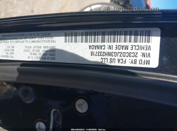 2C3CDZJG3NH233718 2022 DODGE CHALLENGER Черный Вид подкапотного пространства