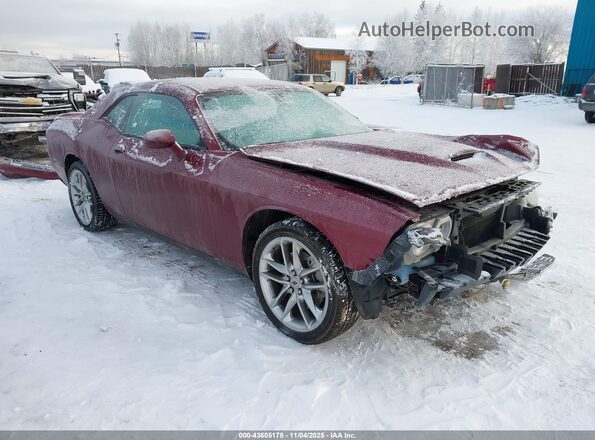 2C3CDZKG5NH160771 2022 DODGE CHALLENGER Maroon Delantero derecho